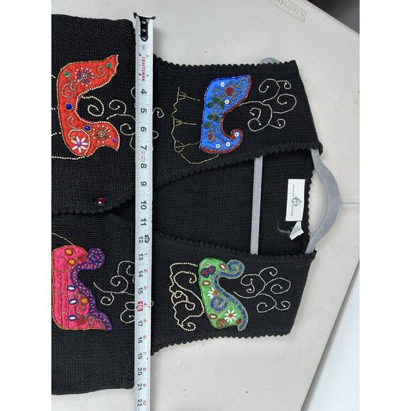 Design Options‎ Phillip Jane Gordon Women’s Sweater Vest Sleigh Holiday Medium - Picture 6 of 9